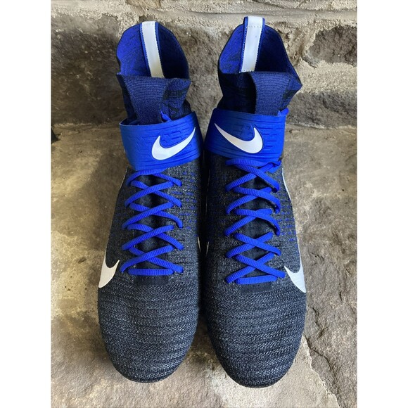 Nike Alpha Menace Elite 2 Flyknit Blue Football Cleats Mens Sz 14.5 BV2077-007 - Picture 3 of 7